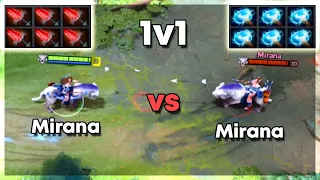 6x Crystallis Mirana vs 6x Maelstrom Mirana | Level 30 Dota 2 1v1 | Who Will Win?