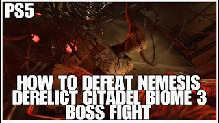 How to defeat Nemesis, derelict Citadel Biome 3, boss fight, Returnal, Playstation 5 tutorial