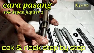 CARA PEMASANGAN SOK BREKER DEPAN JUPITER Z | TUTORIAL