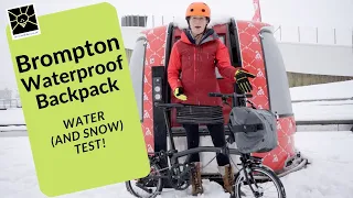 Brompton waterproof backpack water resistance test