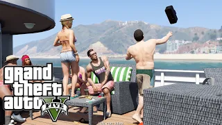 (4K) GTA V | Mission #9 Daddy's Little Girl | Cycling in The Beach and Take Tracy Over the Yacht