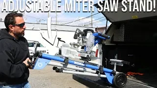 Adjustable Rolling Miter Saw Stand That Will Make Your Job Easier!