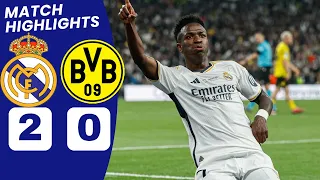 Real Madrid vs Dortmund HIGHLIGHTS (2-0): Dani Carvajal Goal, Vini Jr Goal vs Dortmund.