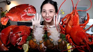 2마리 3.5kg 쫀득 쫀득 랍스터회🧡입에서 살살 녹는다..⭐ 대왕집게발 먹방 !!🦞RAW LOBSTER (Lobster Sashimi) MUKBANG EATING SOUND