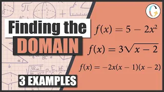 Find the Domain of Each Function Using Interval Notation: f(x) = −2x(x−1)(x−2) PLUS 2 MORE EXAMPLES!