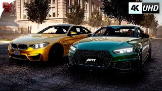 ⁴ᴷᵁᴴᴰ GTA 6 𝙊𝙉𝙇𝙄𝙉𝙀 DEMO - Audi RS5-R & BMW M4 Gameplay - GTA 5 PC 4K 60FPS Ultra Graphics