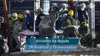 Identifican 22 de 24 cuerpos tras colapso de la Línea 12 del Metro