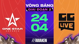 ONE STAR ESPORTS VS GG LIVE: ĐỊA CHẤN 3-0| ĐTDV MÙA XUÂN 2024 - VÒNG BẢNG GĐ 2 NGÀY 24/4