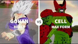 Gohan Beast VS Cell Max Form | Dragon Ball Z Budokai Tenkaichi 3 Mod | Very Hard CPU VS CPU