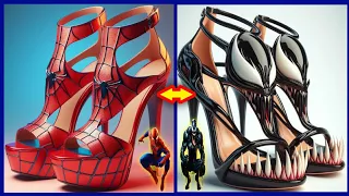 Superheroes but Heels Sandals 💥 Avengers vs DC - All Marvel Characters #avengers #shorts #marvel #dc