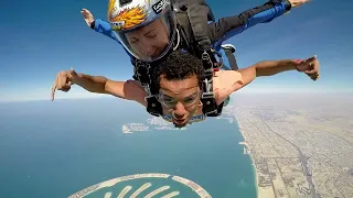 Amazing Tandem jump in Palm jumeirah