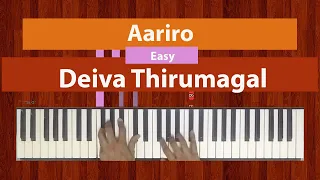 How To Play "Aariro" (Easy) from Deiva Thirumagal | Bollypiano Tutorial