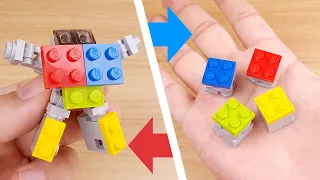 How to build LEGO brick mini bricks combiner transformer mech MOC - Culem