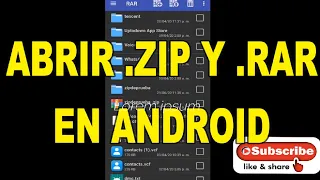 ¿Como abrir un archivo zip y rar  en android 2022?