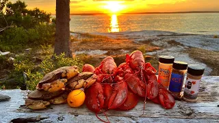 Sunset Lobster n' Crab Catch and Cookout on an Island!