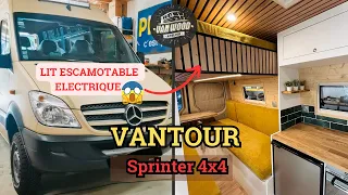 VAN TOUR / Aménagement sur mesure d'un Mercedes SPRINTER 4x4 / Avec lit escamotable électrique 😱