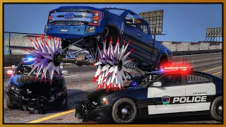 GTA 5 Roleplay - 'MONSTER' Reaper Truck Crushing Cop Cars | RedlineRP #988