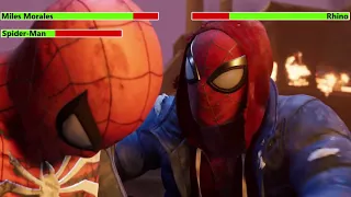 Marvel's Spider-Man: Miles Morales (2020) Rhino Boss Fight with healthbars