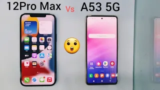 iPhone 12 Pro Max vs A53 5G - SPEED TEST | & Comparison 🔥