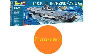 Распаковка Unboxing авианосец Interpid 1:720 Revell