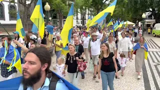 Урочиста хода українців на Мадейрі до Дня незалежності України