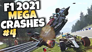 F1 2021 MEGA CRASHES #4