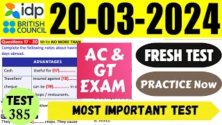 IELTS Listening Practice Test 2024 with Answers | 20.03.2024 | Test No - 385