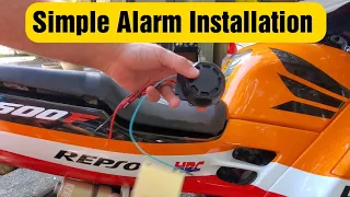 Simple Motorcycle Or Scooter Alarm System Installation