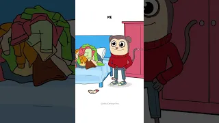 NORMAL PEOPLE vs ME: Cleaning Your Room (Animation Meme) #shorts