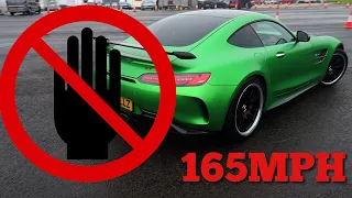 GOING 165MPH WITH NO HANDS IN A MERCEDES AMG GT-R