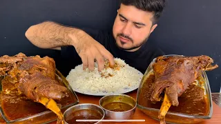 ASMR EATING SPICY 2 MUTTON LEG CURRY+WHITE RICE || REAL MUKBANG(NO TALKING)