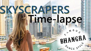 How Dubai Skyscrapers looks in Time-lapse #marina #dubaifountain #skyskraper #timelapse #dubailife