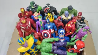 HULK VS IRONMAN VS SPIDERMAN VS CAPTAIN AMERICA VS VENOM VS SUPERMAN SUPERHERO AVENGERS UNBOXING