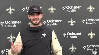 Saints QB Derek Carr on putting together a complete performance and using football to teach his kid