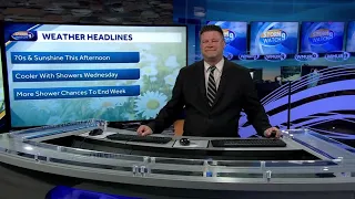 Video: Sunny and warm before the next round of showers