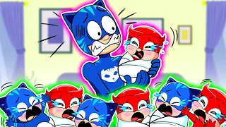 BREWING BABY CUTE PREGNANT, But All Are Babies?! Catboy's Family Story - PJ MASKS 2D Animation