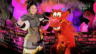 Mulan (Ping) and Mushu Greet us at EPCOT Private Event in World Showcase - Walt Disney World