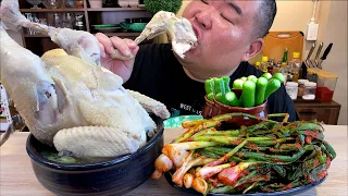 토종닭백숙에 파김치 닭죽까지 폭풍흡입 했습니다 MUKBANG