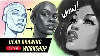 Head Drawing Workshop || 3 -10 Minute Studies