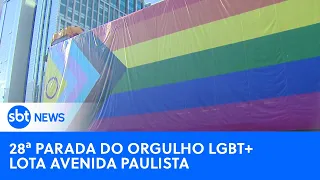 28ª Parada do Orgulho LGBT+ resgata uso do verde-amarelo em São Paulo| #SBTNewsnaTV (03/05/24)