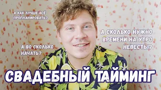 Свадебный тайминг: как планировать день? что учесть? как успеть?