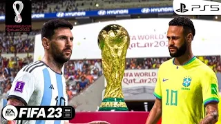 (PS5) FIFA 23 | ARGENTINA VS BRAZIL | FINAL QATAR WORLD CUP (2022) | FULL MATCH | 4K 60