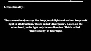 7.6.2 Characteristic properties of Laser light