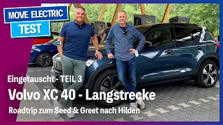 With the Volvo XC40 Recharge on long distance - electric car road trip to the Seed & Greet to Hilden