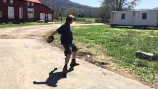 Throwing a 2 kg discus in slow motion