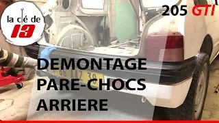 DEMONTAGE PARE CHOCS ARRIERE ET PRESENTATION OUTILLAGE