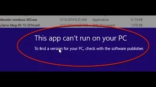 How To Fix "This app can't run on your PC" Windows 8, 10
