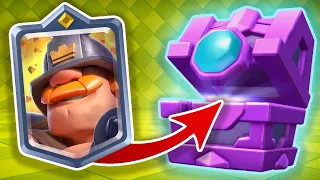 Opening Chests to unlock the Mighty Miner in Clash Royale