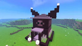 Minecraft: How to build Sanrio Kuromi House | Purple and Pink House vibe 🎀💜