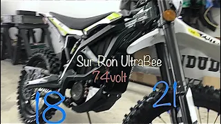 Sur Ron UltraBee unboxing, assembly  18  21 wheel swap pt 2